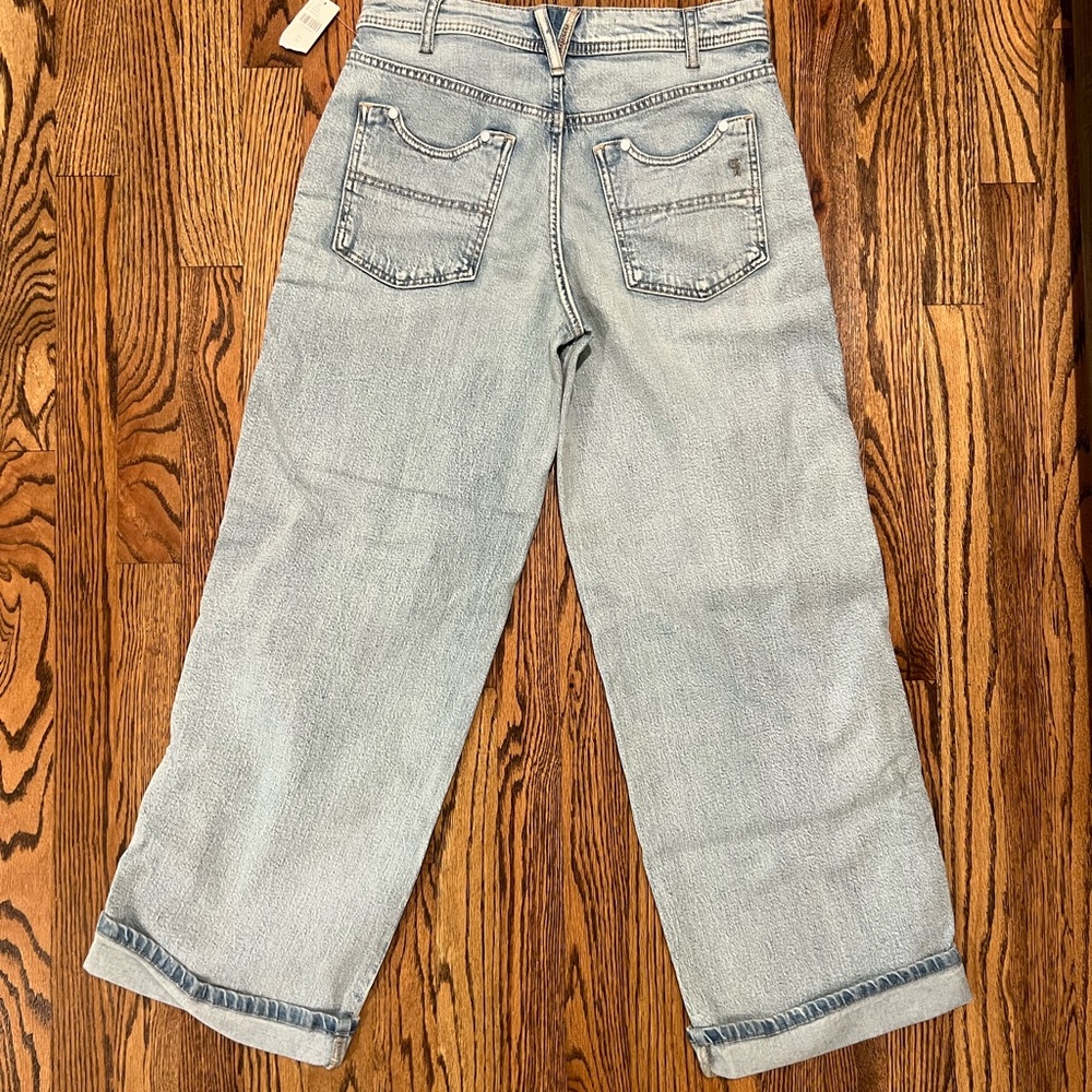 Anthropologie Blue Flare Wide Leg Jeans